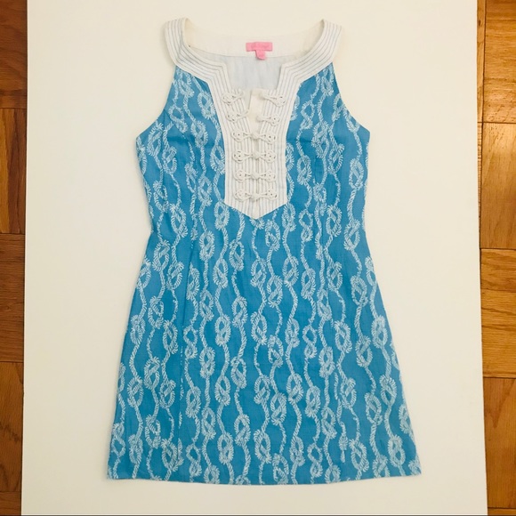 Lilly Pulitzer Cotton Rope Blue Nautical Dress 4 - Picture 3 of 8